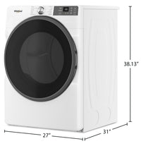 Whirlpool 7.4 Cu. Ft. Smart Gas Dryer with Wrinkle Shield™ - White - WGD5720RW | Sécheuse à gaz intelligente Whirlpool de 7,4 pi³ avec Wrinkle ShieldMC - blanche - WGD5720RW | WGD5720W