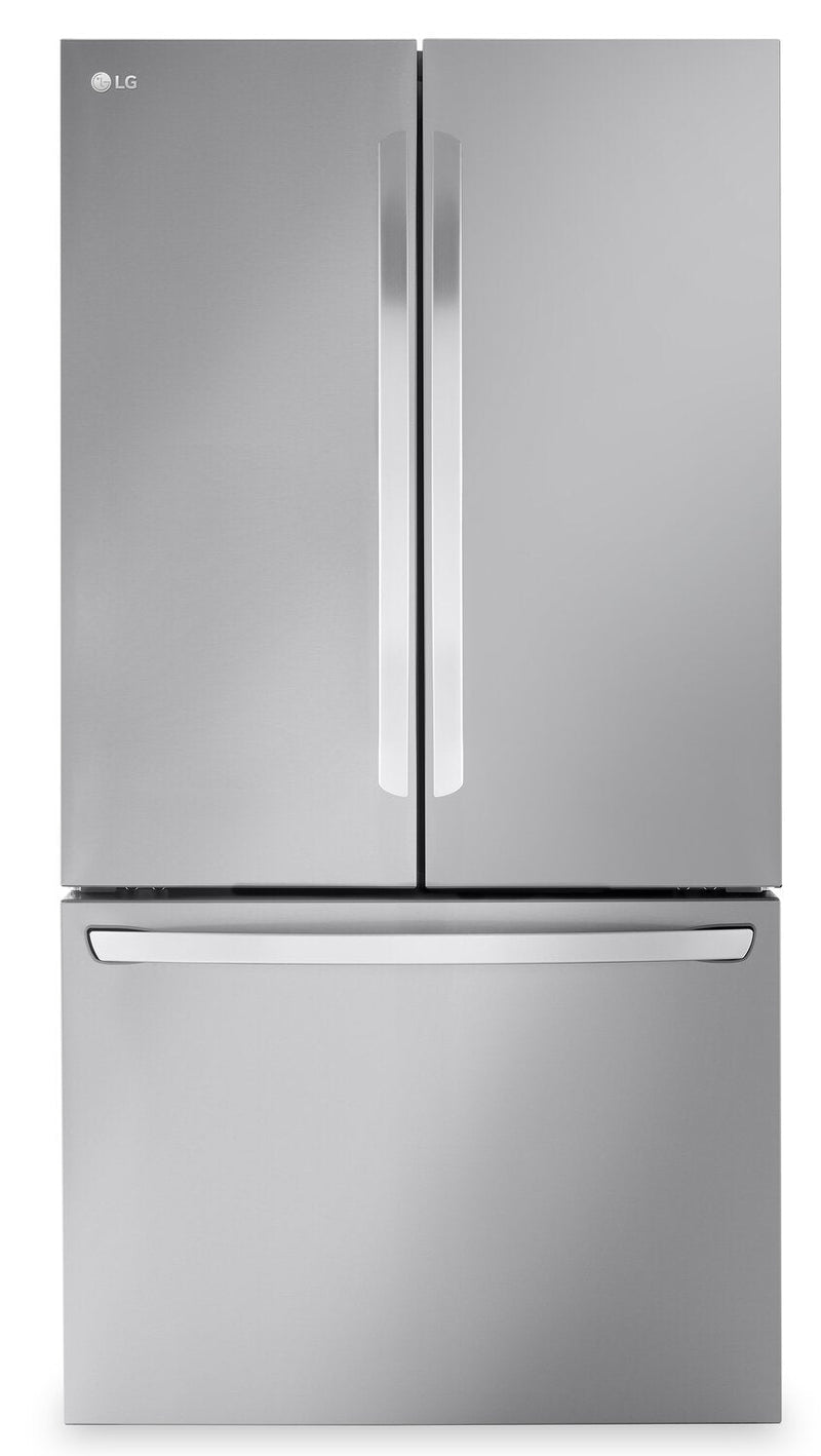 LG 36" 32 Cu. Ft. French-Door Standard-Depth MAX™ Refrigerator - Smudge Proof Stainless Steel - LRFL… | Réfrigérateur LG de 32 pi³ et de 36 po à portes françaises de profondeur standard MAXMC - acier inox…