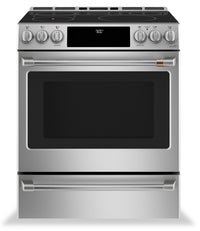 Cafe 5.7 Cu. Ft. Smart Electric Range with In Oven Camera and Cooktop Sensor - Stainless Steel - CHS… | Cuisinière intelligente électrique Café de 5,7 pi³ avec caméra dans le four et capteur sur la surfac…