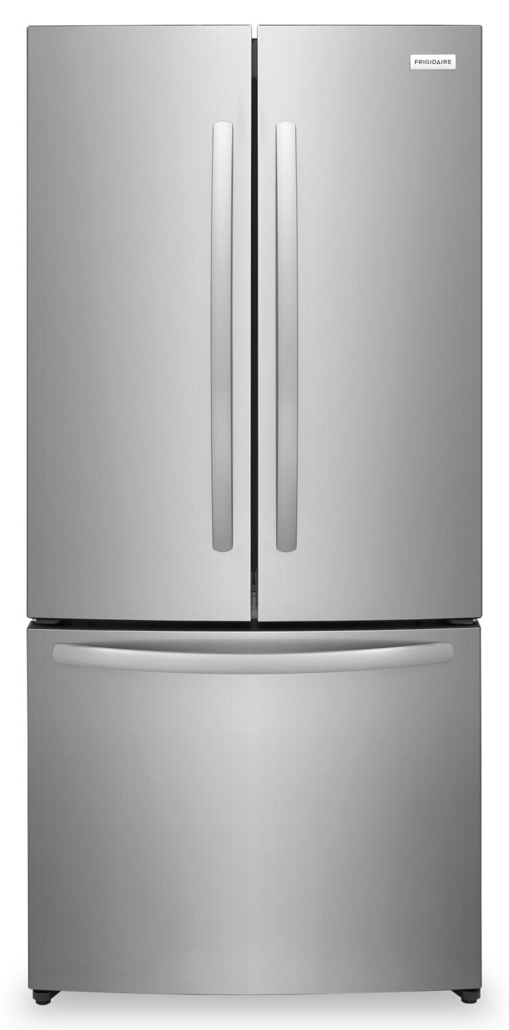 Frigidaire 31.3" 17.6 Cu. Ft. Counter-Depth French-Door Refrigerator - Brushed Steel - FRFG1723AV | Réfrigérateur Frigidaire de 17,6 pi³ et de 31,3 po de profondeur comptoir à portes françaises - acie…