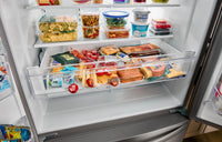 Whirlpool 36" 25 Cu. Ft. French-Door Refrigerator with Ice and Water Dispenser - WRFF3436RB | Réfrigérateur Whirlpool de 36 po et de 25 pi³ à portes françaises avec distributeur d’eau et de glaçons - WRFF3436RB | WRFF34RB