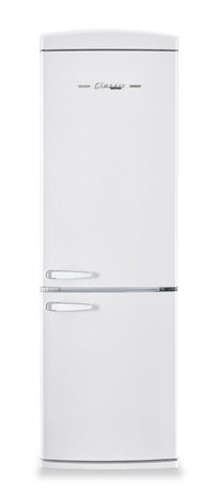 Classic Retro by Unique 24" 12 Cu. Ft. Bottom-Freezer Refrigerator - Marshmallow White - UGP-340L W AC | Réfrigérateur Classic Rétro par Unique de 24 po et de 12 pi3 à congélateur inférieur - blanc guimauve - UGP-340L W AC | U340LWAC