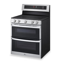 LG 7.3 Cu. Ft. Smart Double Oven Electric Range with ProBake Convection® - Stainless Steel - LDEL7324SE | Cuisinière intelligente électrique LG à four double de 7,3 pi3 avec convection ProBake ConvectionMD - acier inoxydable - LDEL7324SE | LDEL7324