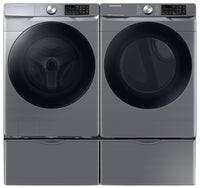 Samsung 5.2 Cu. Ft. Front-Load Washer and 7.5 Cu. Ft. Gas Dryer - Platinum 