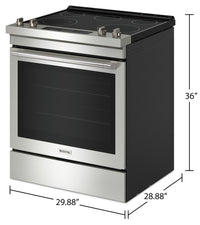 Maytag 6.4 Cu. Ft. Electric Range with Air Fry and AquaLift® - Fingerprint Resistant Stainless Steel… | Cuisinière électrique Maytag de 6,4 pi³ avec friture à air et technologie AquaLiftMD - acier inoxyda…