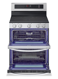LG 7.3 Cu. Ft. Smart Double Oven Electric Range with ProBake Convection® - Stainless Steel - LDEL7324SE | Cuisinière intelligente électrique LG à four double de 7,3 pi3 avec convection ProBake ConvectionMD - acier inoxydable - LDEL7324SE | LDEL7324