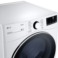 LG 5.2 Cu. Ft. Front-Load Washer, 7.4 Cu. Ft. Gas Dryer with AI - White 