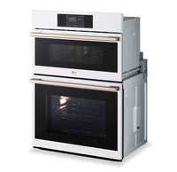 LG Studio 30" 6.4 Cu. Ft. Electric Combination Wall Oven with True Convection - Essence White - WCES6428N | Four mural combiné électrique LG Studio de 6,4 pi3 et de 30 po avec convection véritable - essence blanche - WCES6428N | WCES6428