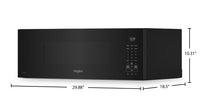 Whirlpool 1.1 Cu. Ft. Smart Low-Profile Over-the-Range Microwave - Black - YWMML5530RB | Four à micro-ondes à hotte intégrée intelligent à profil bas Whirlpool de 1,1 pi3 - noir - YWMML5530RB | YWMML5RB