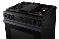 Samsung 6 Cu. Ft. Smart Gas Slide In Range with Air Fry and Air Sous Vide - Matte Black - NSG6DG8500… | Cuisinière intelligente à gaz encastrée Samsung de 6 pi³ avec friture à air et Air Sous Vide - noir …