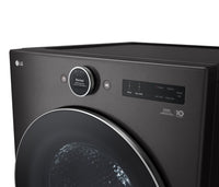 LG 7.8 Cu. Ft. Heat Pump Dryer - Black Steel - Stackable - DLHC6702B | Sécheuse LG de 7,8 pi³ avec pompe à chaleur - acier noir - superposable - DLHC6702B