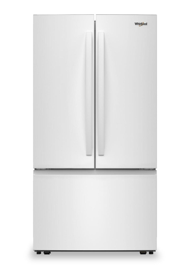 Whirlpool 36" 31 Cu. Ft. French-Door Refrigerator with Ice Maker - White - WRFF3136SW | Réfrigérateur Whirlpool de 36 po et de 31 pi3 à portes françaises avec machine à glaçons - blanc- WRFF3136SW | WRFF313W