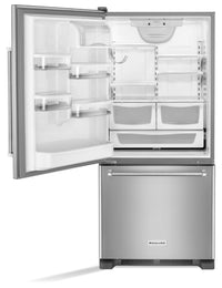 KitchenAid 19 Cu. Ft. Bottom-Mount Refrigerator with Left Door Swing- Stainless Steel - Refrigerator in Stainless Steel