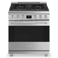 Smeg 4.6 Cu. Ft. Professional Gas Range - SPR30UGGX|Cuisinière professionnelle à gaz Smeg de 4,6 pi3 - SPR30UGGX