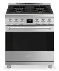 Smeg 4.6 Cu. Ft. Professional Gas Range - SPR30UGMX|Cuisinière professionnelle à gaz Smeg de 4,6 pi3 - SPR30UGMX