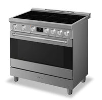 Smeg 4.6 Cu. Ft. Professional Induction Range - SPR36UIMX|Cuisinière professionnelle à induction Smeg de 4,6 pi3 - SPR36UIMX