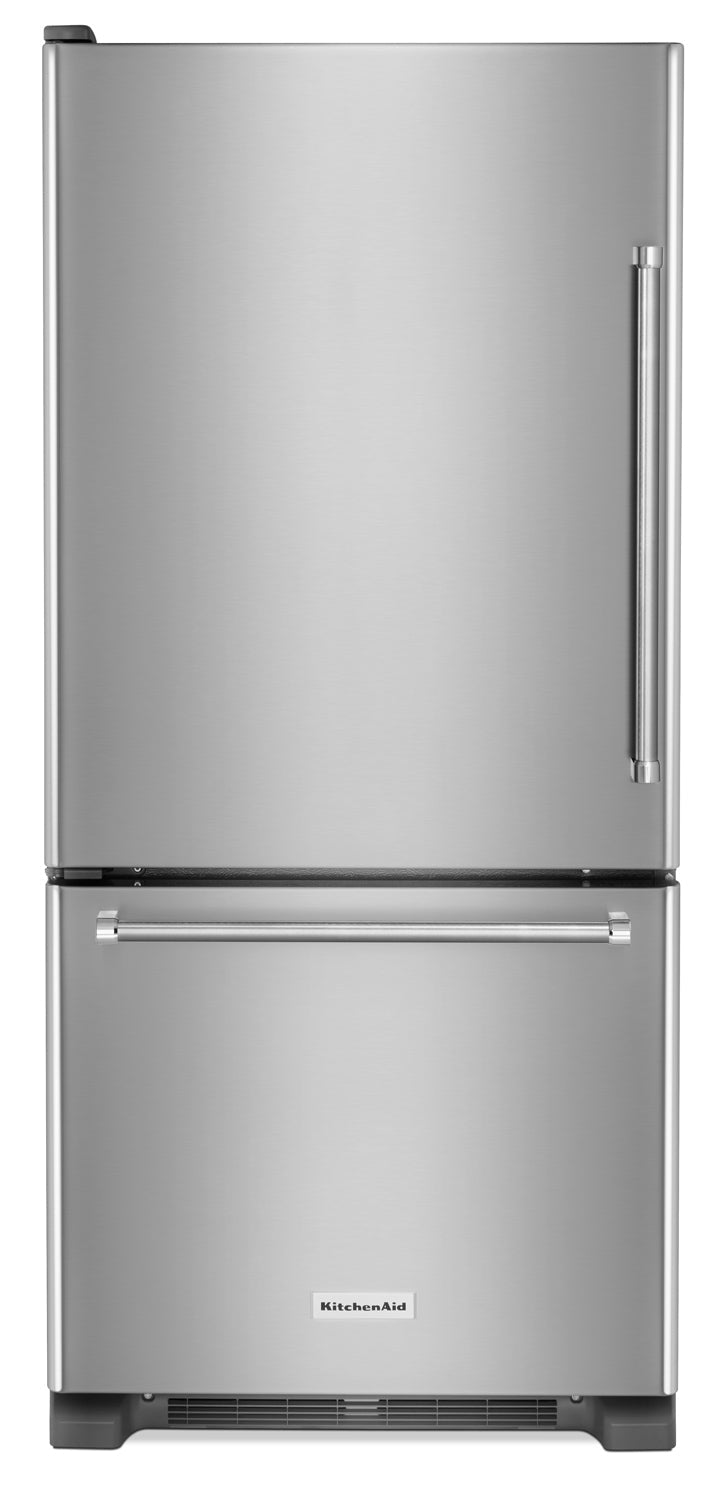 KitchenAid 19 Cu. Ft. Bottom-Mount Refrigerator with Left Door Swing- Stainless Steel - Refrigerator in Stainless Steel