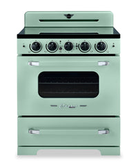 Classic Retro by Unique 30" 3.9 Cu. Ft. Induction Range - Summer Mint Green - UNQ-30CR IC LG | Cuisinière à induction Classic Rétro par Unique de 30 po et de 3,9 pi3 - vert menthe estival - UNQ-30CR IC LG | UNQ30ICG