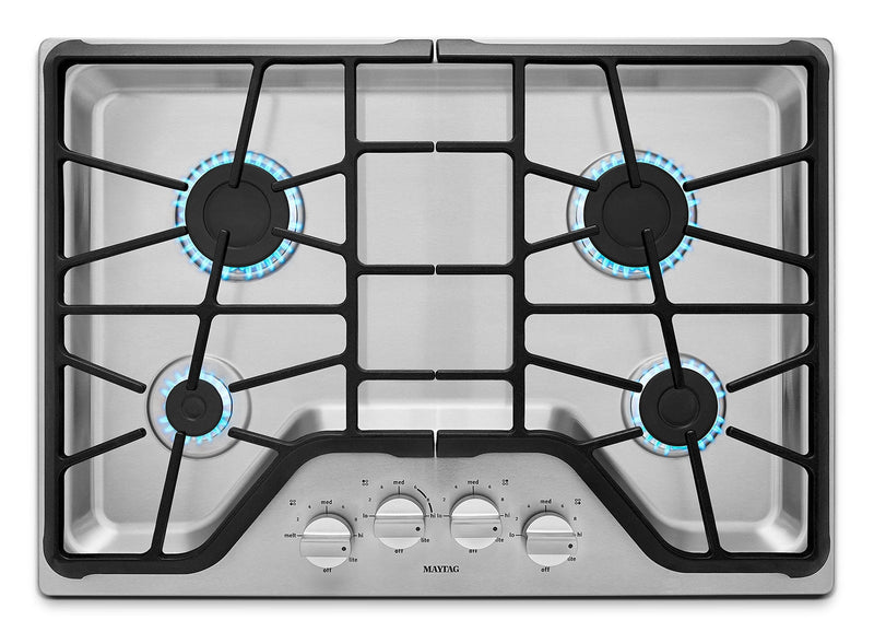 Maytag 30" 4-Burner Gas Cooktop – Stainless Steel - Gas Cooktop in Stainless Steel