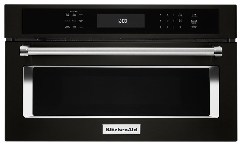 KitchenAid 30" Built-In Microwave Oven with Convection Cooking - KMBP100EBS|Four à micro-ondes encastré KitchenAid de 30 po avec cuisson par convection - KMBP100EBS|KMBP100B