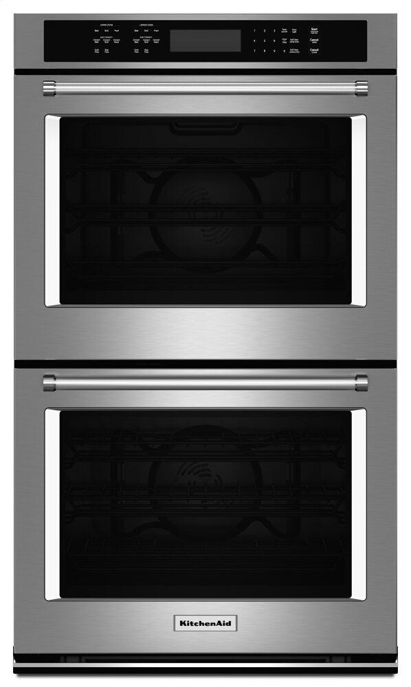 KitchenAid 27" Double Wall Oven with Even-Heat™ True Convection - KODE507ESS|Four mural double KitchenAid de 27 po à convection véritable Even-Heat(MC) - KODE507ESS|KODE507S
