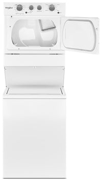 Whirlpool 4.0 cu.ft Electric Stacked Laundry Centre 9 Wash cycles and AutoDry™|Laveuse/sécheuse électriques superposées Whirlpool 4,0 pi3 à 9 cycles de lavage - YWET4027HW|YWET427H