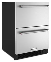 KitchenAid 4.2 Cu. Ft. Under-Counter Refrigerator and Freezer - KUDF204KSB | Réfrigérateur et congélateur sous le comptoir KitchenAid de 4,2 pi3 - KUDF204KSB | KUDF20KS