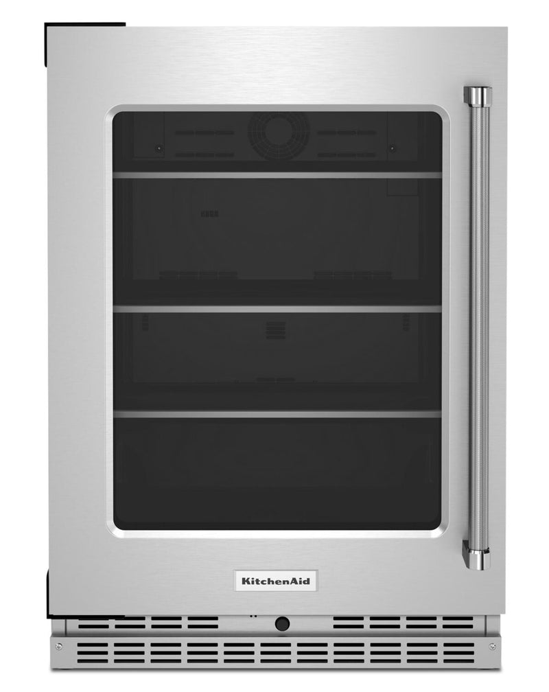 KitchenAid 5.2 Cu. Ft. Left-Opening Under-Counter Refrigerator - KURL314KSS | Réfrigérateur sous le comptoir KitchenAid de 5,2 pi³ avec ouverture vers la gauche - KURL314KSS | KURL314S