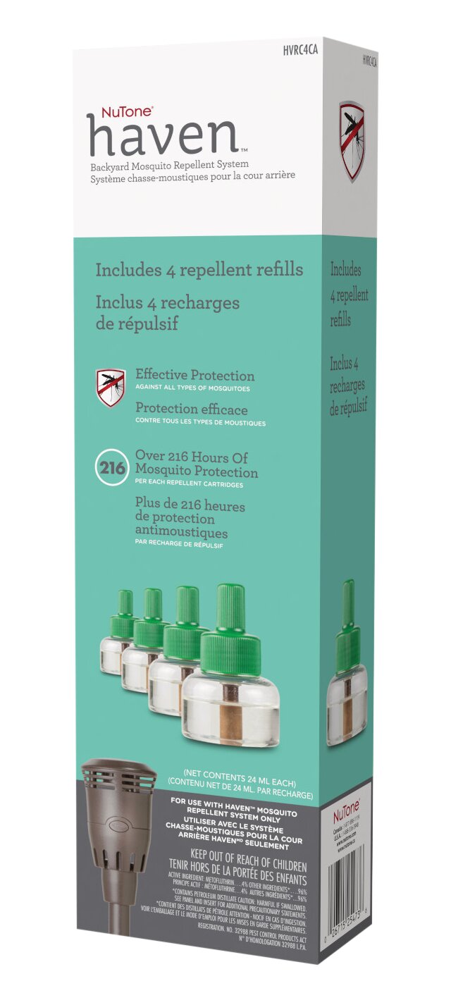 NuTone Mosquito Repellent Refill 4-Pack - HVRC4CA | Paquet de 4 recharges de répulsif contre les moustiques NuTone - HVRC4CA | HVRC4CAF